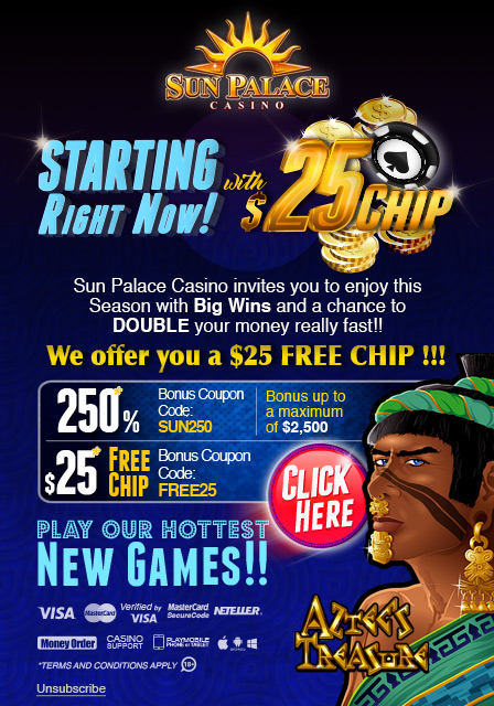 SUN PALACE CASINO STARTING WITH A  FREE CHIP