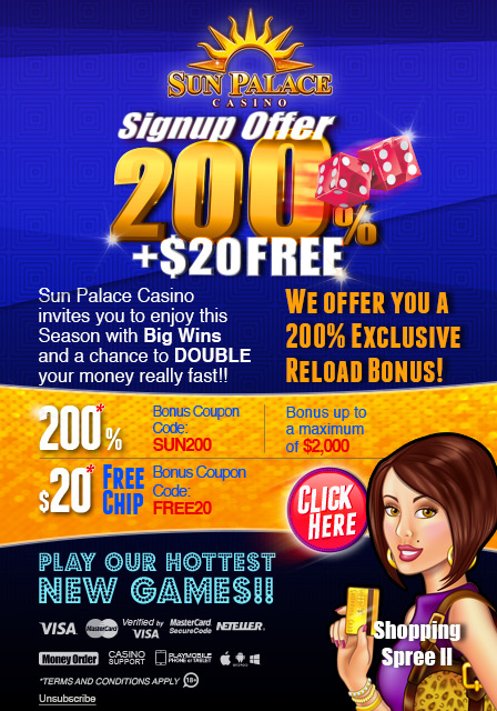 SUN PALACE CASINO 200% + Libre