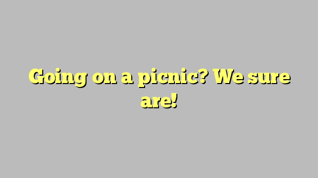 Going on a picnic? We sure are!