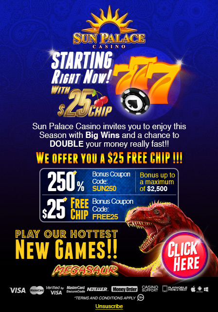 SUN PALACE CASINO STARTING WITH A  FREE CHIP