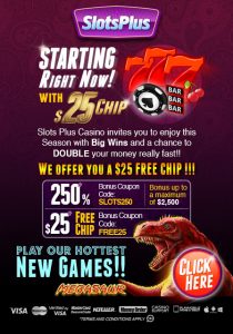Slots PLUS Casino 25 美元免费筹码