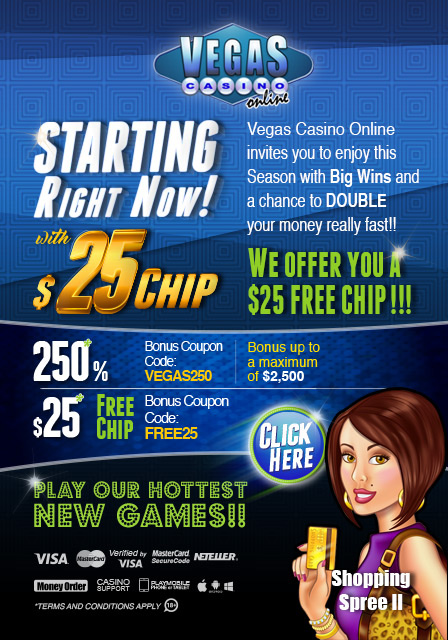 Vegas Kasino ONLINE dimimitian ku A $ 25 chip