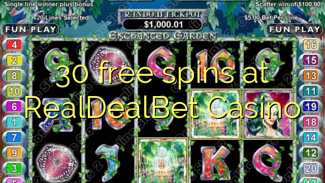 30 spins bure katika RealDealBet Casino