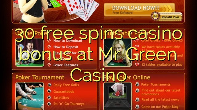 30 free spins casino bonus at Mr Green Casino