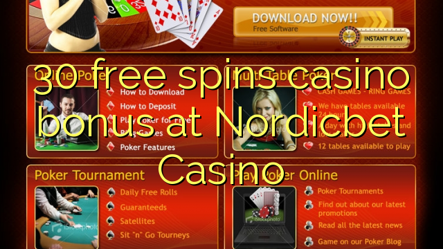 30 free spins casino bonus at Nordicbet Casino