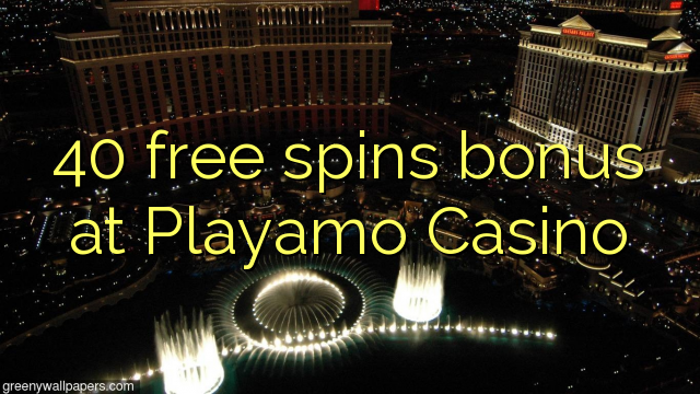 40 free spins bonus at Playamo Casino