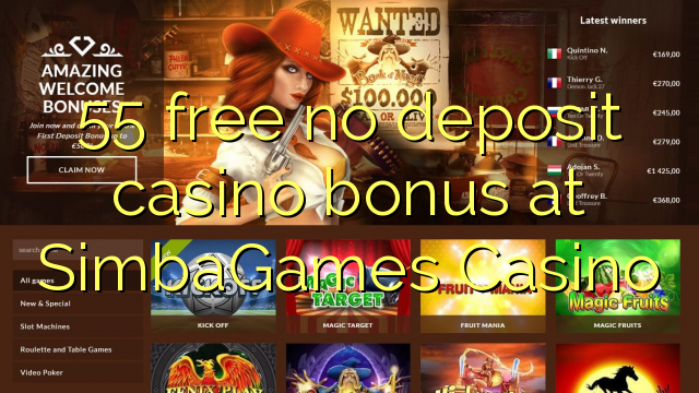 SimbaGames赌场的55免费存款赌场奖金