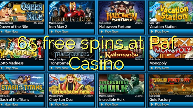 65 besplatnih okretaja u Paf Casino