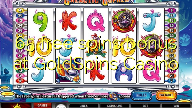 65 free spins bonus at GoldSpins Casino