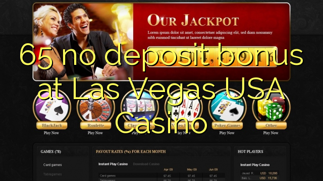65 no deposit bonus na Las Vegas SAD Casino