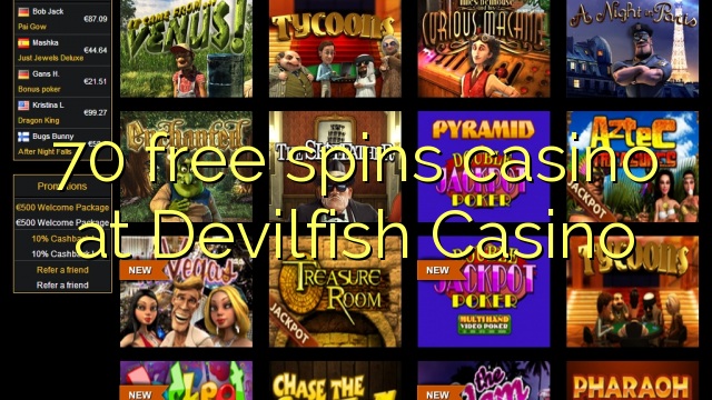 70 free spins casino at Devilfish Casino