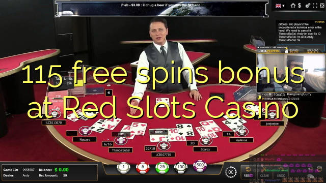 115 free spins bonus at Red Slots Casino