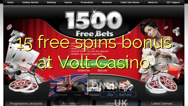 15 free spins bonus at Volt  Casino