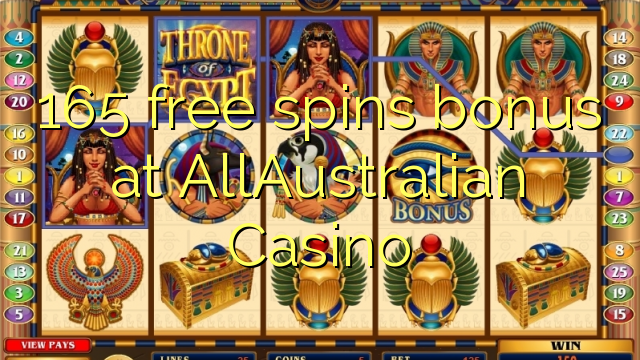 165 free spins bonus at AllAustralian Casino