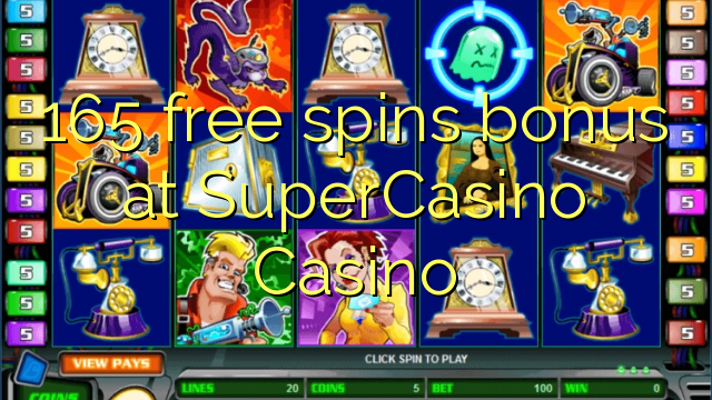 165 free spins bonus at SuperCasino 