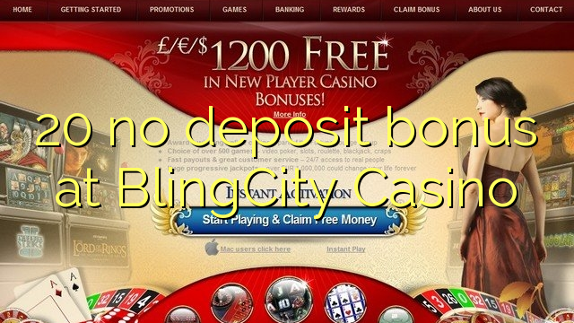 20 no deposit bonus at BlingCity Casino