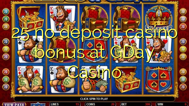 25 no deposit casino bonus at GDay  Casino