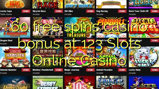 60 libera turnadas kazino bonus ĉe 123 Slots Online Casino