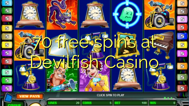 70 free spins at Devilfish Casino