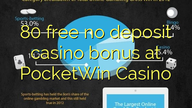 80 free no deposit casino bonus at PocketWin Casino