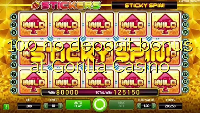 100 no deposit bonus at Gorilla Casino 100 no deposit bonus at Gorilla Casino