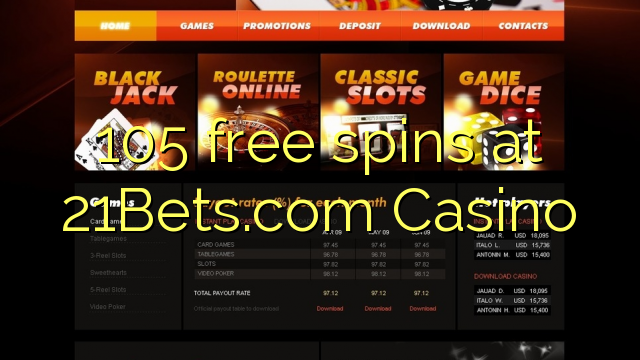 105 free spins at 21Bets.com Casino