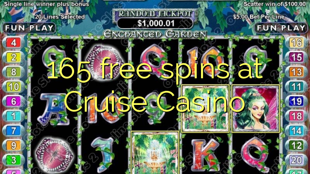 165 free spins at Cruise Casino