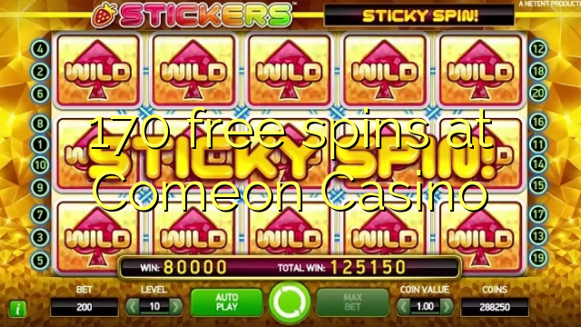 170 free spins at Comeon Casino
