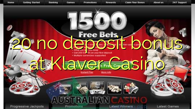20 ùn Bonus accontu à Klaver Casino