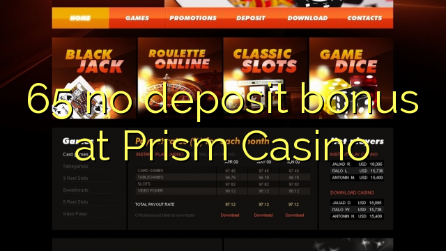 65 bez depozitnog bonusa u prizmu Casino
