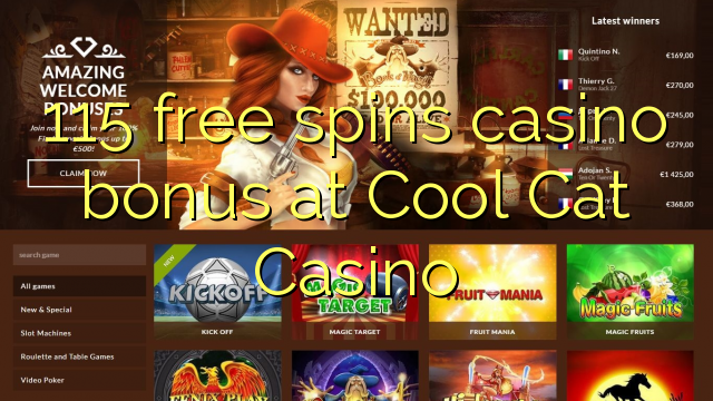 115 free spins itatẹtẹ ajeseku ni Cool Cat Casino