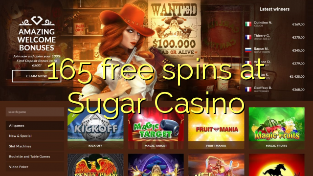 165 ilmaiskierrosta Sugar Casino