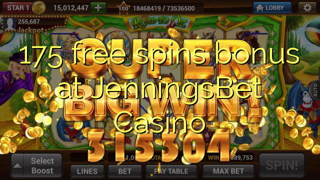 175 free spins bonus at JenningsBet Casino