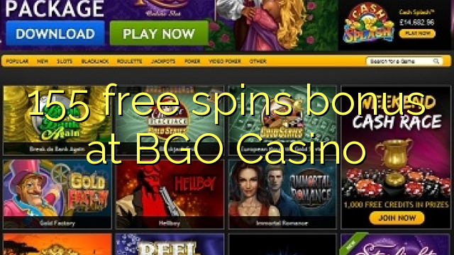 155 free spins bonus at BGO Casino