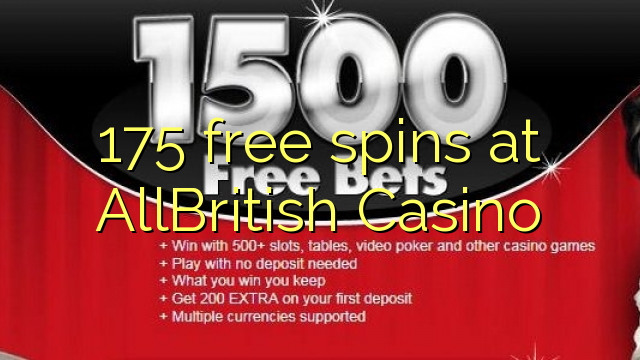 175 spins bure katika AllBritish Casino