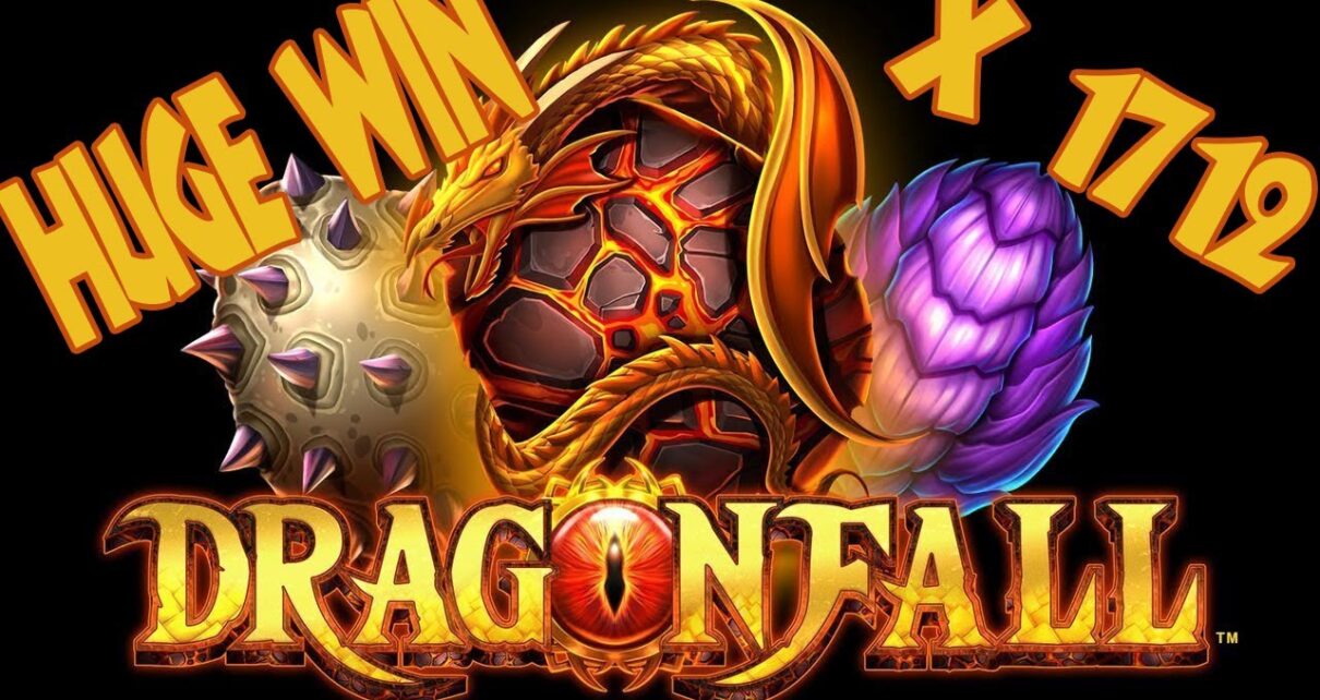 Big Win on Dragon Fall slot x1712. Huge win on online casino.