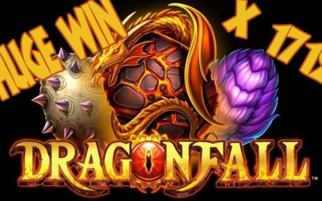 Big Win on Dragon Fall slot x1712. Huge win on online casino.