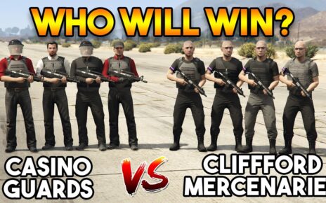 GTA 5 ONLINE : CASINO GUARDS VS CLIFFORD MERCENARIES (WHO IS BEST?)