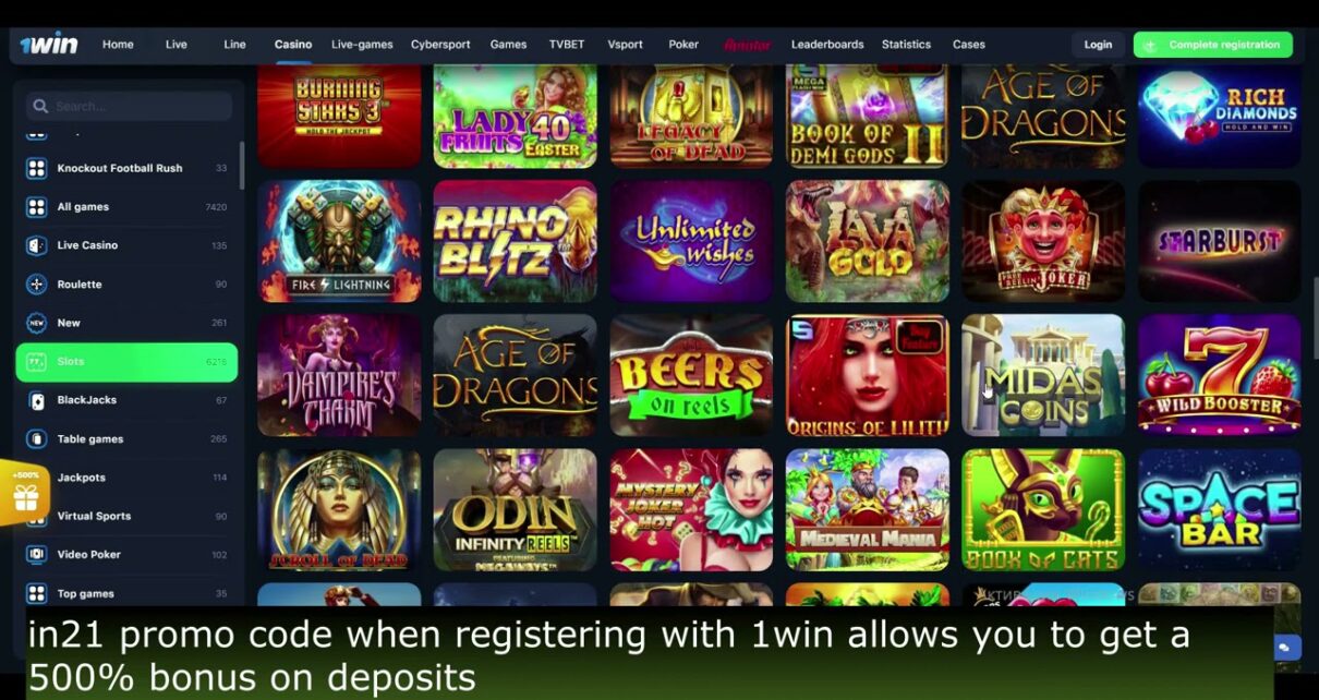 New online casino 1win sign up, bonuses, free slots, review 2021