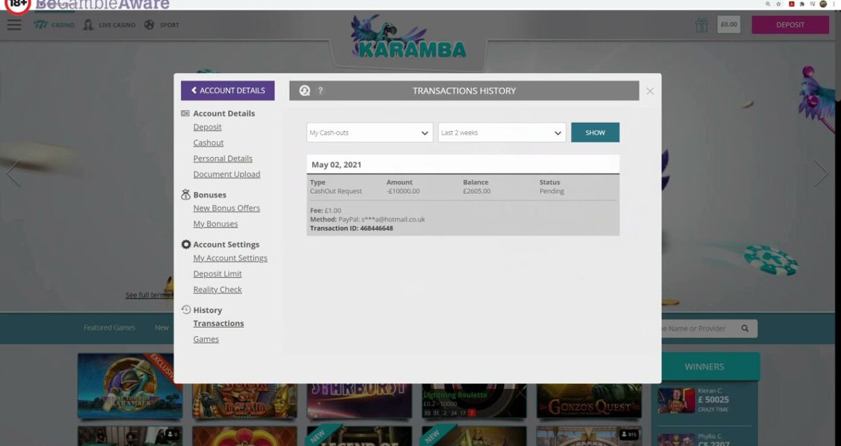 *RESOLVED* When an online casino stalls paying (warning)