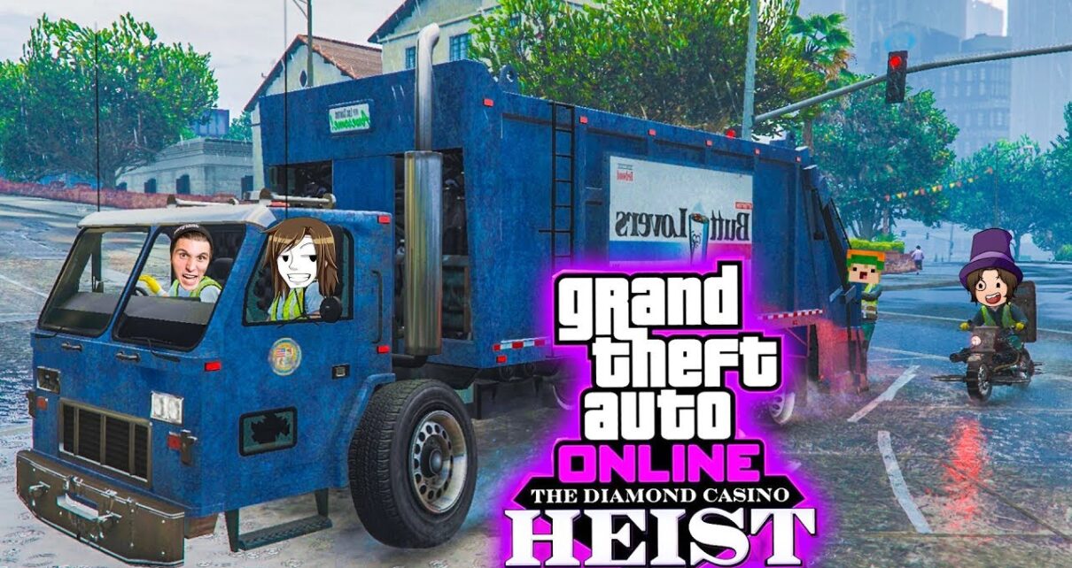 Vier YOUTUBER klauen MÜLLMÄNNERN ihren WAGEN! | GTA 5 Online Casino Heists