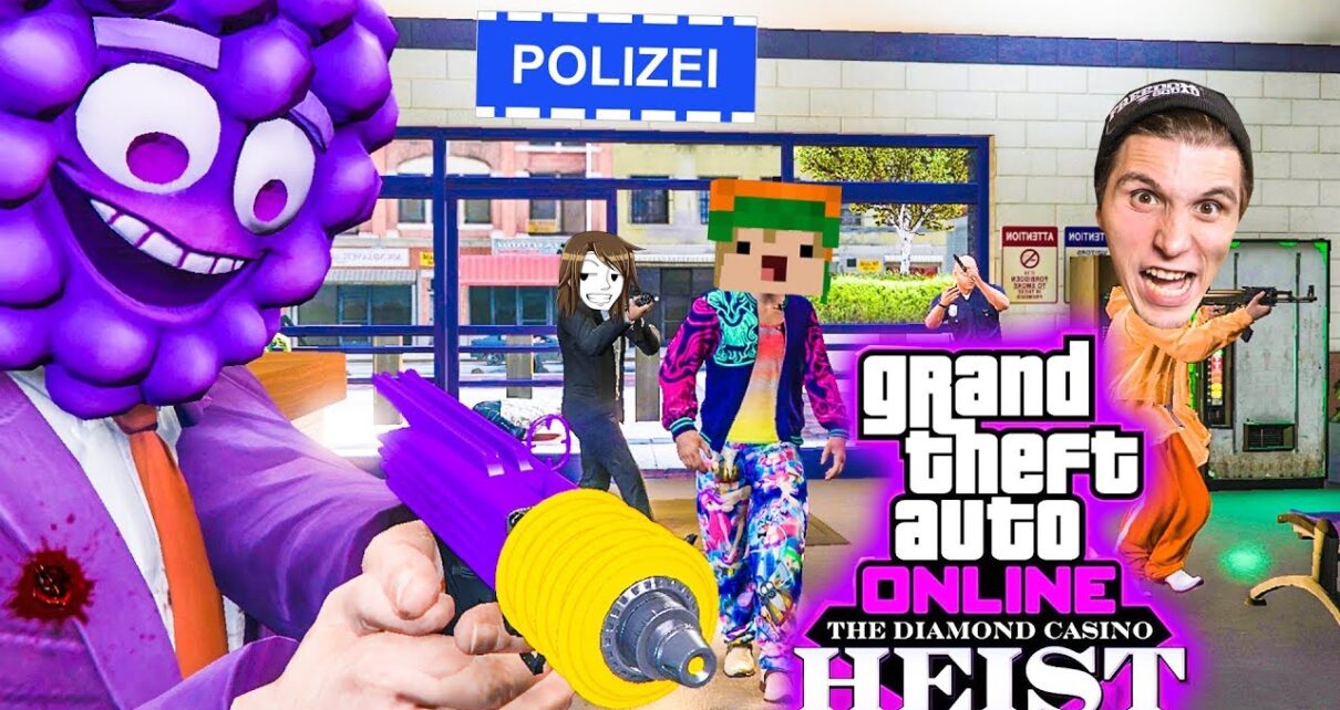 Vier YOUTUBER überfallen eine POLIZEI-STATION! | GTA 5 Online Casino Heists