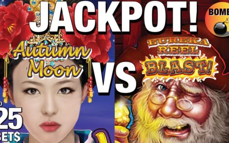 BIG WIN! ? Eureka Reel Blast VS Autumn Moon ? ~ Dragon Cash Casino Live Slot Play at Wynn Las Vegas