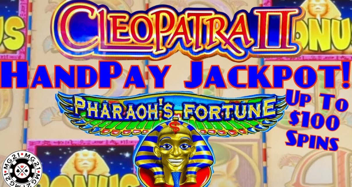 Cleopatra 2 & Pharaoh's Fortune HANDPAY JACKPOT ~ HIGH LIMIT 0 Bonus Round Slot Machine Casino