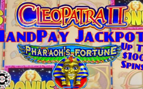 Cleopatra 2 & Pharaoh's Fortune HANDPAY JACKPOT ~ HIGH LIMIT 0 Bonus Round Slot Machine Casino