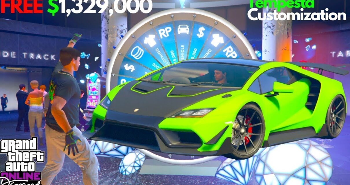 Nemokami pinigai 1,329,000 XNUMX XNUMX USD GTA internetinio kazino podiumo automobilis „Win Glitch Tempesta“
