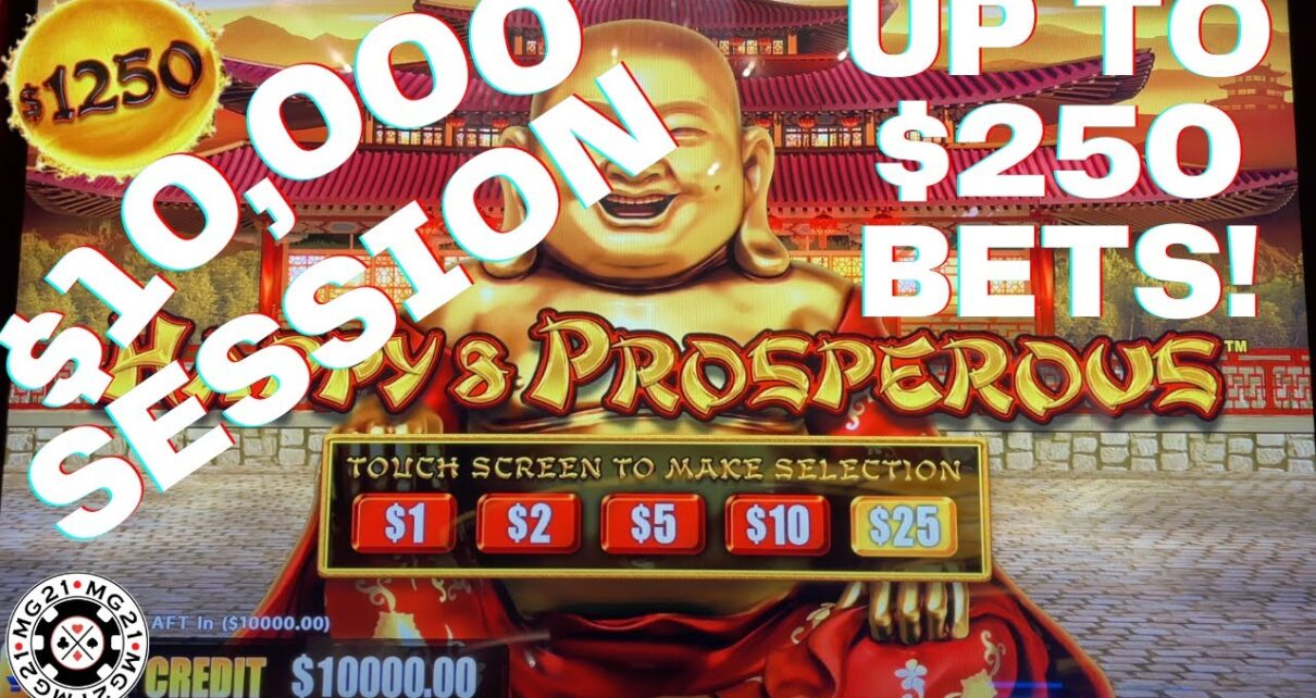 HIGH LIMIT Dragon Link Happy & Prosperous HANDPAY JACKPOT ~ 5 Bonus Round Slot Machine Casino