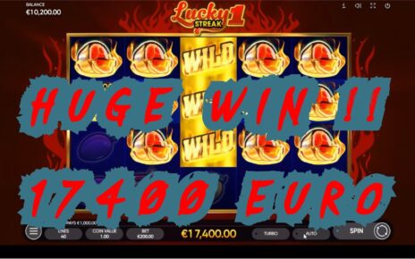 HUGE WIN ON ONLINE CASINO SLOT?????LUCKY1 SLOT?  12000 EURO WIN ???????