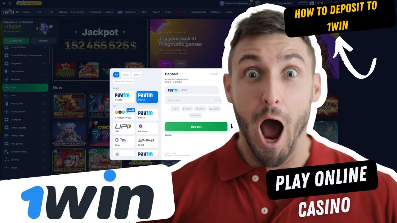 How do I deposit money in 1Win Online Casino from India | Welcome Bonus offer up to ₹75,000 | 1Win