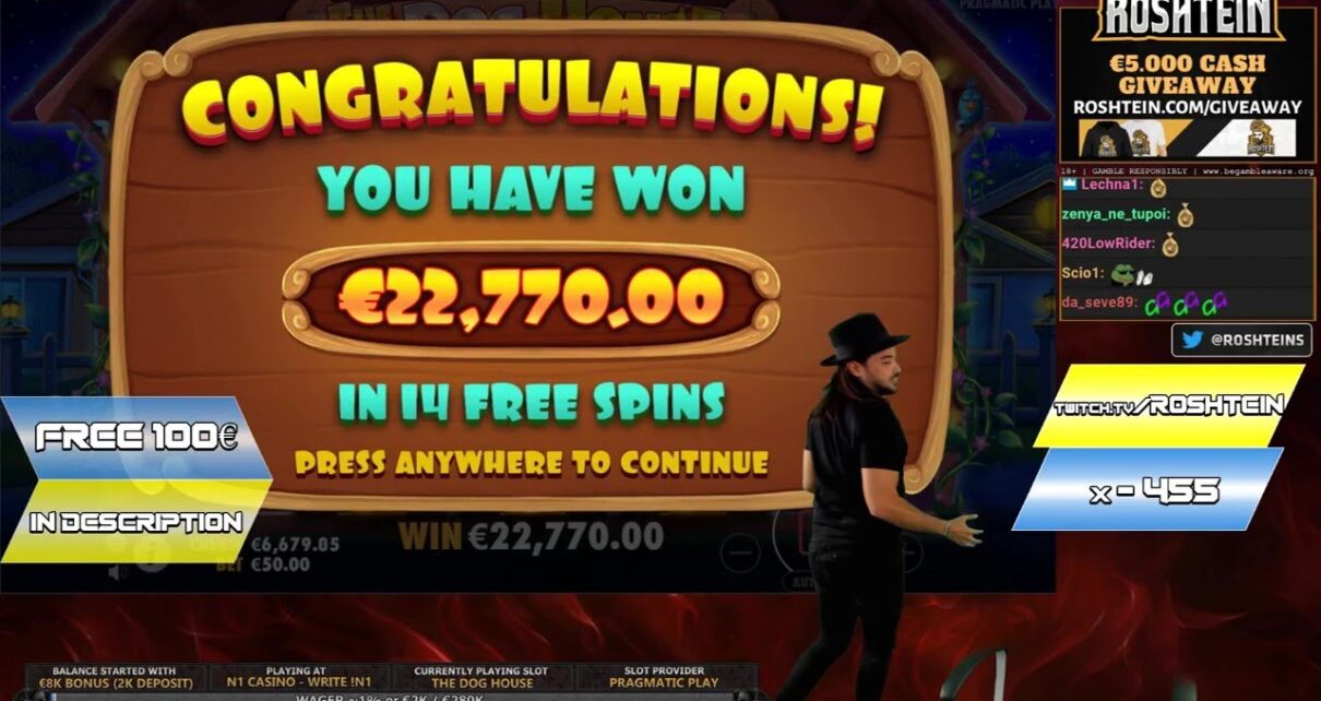 INSANE €22.000 RECORD WIN On The Dog House // Online Casino Highlights #7